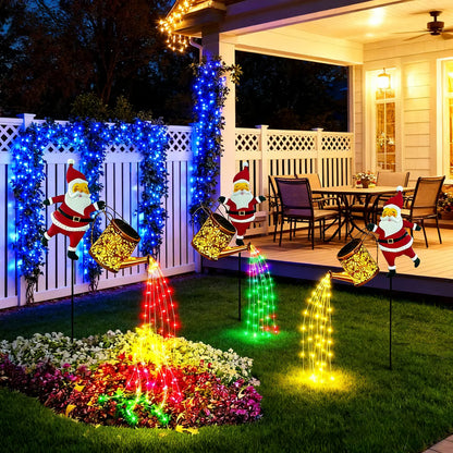 Lunoré® - Lumières de Arrosoir de Père Noël Solaires