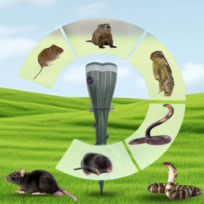 MoleAway® - Répulsif à vis solaire et imperméable contre les taupes